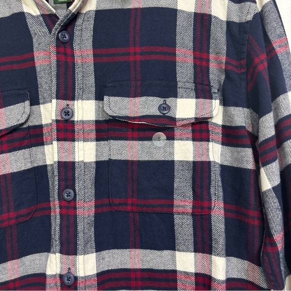 American Eagle NWT Flannel Plaid Men's Button Up Shirt Long Sleeve Small Navy - Picture 2 of 8